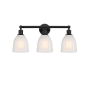 Innovations Lighting Brookfield 3 Light 24" Wide Vanity Light Matte Black / White