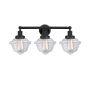Innovations Lighting Oxford 3 Light 25" Wide Vanity Light Matte Black / Clear