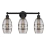 Innovations Lighting Vaz 3 Light 24" Wide Vanity Light Matte Black / Light Smoke