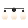 Innovations Lighting Cindyrella 3 Light 24" Wide Vanity Light Matte Black / Cased Matte White