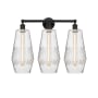 Innovations Lighting Windham 3 Light 25" Wide Vanity Light Matte Black / Seedy