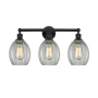 Innovations Lighting Eaton 3 Light 24" Wide Vanity Light Matte Black / Clear
