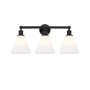 Innovations Lighting Berkshire 3 Light 26" Wide Vanity Light Matte Black / Matte White