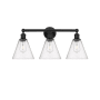 Innovations Lighting Berkshire 3 Light 26" Wide Vanity Light Matte Black / Seedy