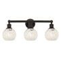 Innovations Lighting White Mouchette 3 Light 24" Wide Vanity Light Oil Rubbed Bronze