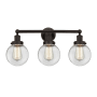 Innovations Lighting Beacon 3 Light 25" Wide Vanity Light Oil Rubbed Bronze / Clear