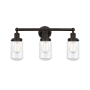Innovations Lighting Dover 3 Light 25" Wide Vanity Light Oil Rubbed Bronze / Clear