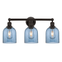 Innovations Lighting Bella 3 Light 24" Wide Vanity Light Oil Rubbed Bronze / Princess Blue