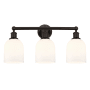 Innovations Lighting Bella 3 Light 24" Wide Vanity Light Oil Rubbed Bronze / Glossy White
