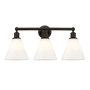 Innovations Lighting Berkshire 3 Light 26" Wide Vanity Light Oil Rubbed Bronze / Matte White