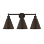 Innovations Lighting Ballston Cone 3 Light 26" Wide Vanity Light Oil Rubbed Bronze
