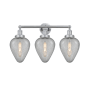 Innovations Lighting Geneseo 3 Light 24" Wide Vanity Light Polished Chrome / Clear Crackle
