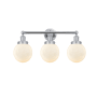 Innovations Lighting Beacon 3 Light 25" Wide Vanity Light Polished Chrome / Matte White