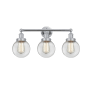 Innovations Lighting Beacon 3 Light 25" Wide Vanity Light Polished Chrome / Clear