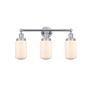Innovations Lighting Dover 3 Light 25" Wide Vanity Light Polished Chrome / Matte White