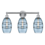 Innovations Lighting Vaz 3 Light 24" Wide Vanity Light Polished Chrome / Princess Blue