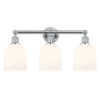 Innovations Lighting Bella 3 Light 24" Wide Vanity Light Polished Chrome / Glossy White