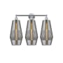 Innovations Lighting Windham 3 Light 25" Wide Vanity Light Polished Chrome / Smoked