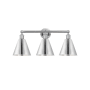 Innovations Lighting Ballston Cone 3 Light 26" Wide Vanity Light Polished Chrome