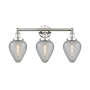 Innovations Lighting Geneseo 3 Light 24" Wide Vanity Light Polished Nickel / Clear Crackle