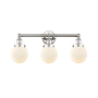 Innovations Lighting Beacon 3 Light 25" Wide Vanity Light Polished Nickel / Matte White / Multi-Colored