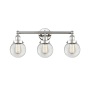 Innovations Lighting Beacon 3 Light 25" Wide Vanity Light Polished Nickel / Clear / Multi-Colored