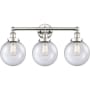 Innovations Lighting Beacon 3 Light 25" Wide Vanity Light Polished Nickel / Seedy