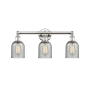 Innovations Lighting Caledonia 3 Light 23" Wide Vanity Light Polished Nickel / Charcoal