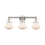Innovations Lighting Olean 3 Light 25" Wide Vanity Light Polished Nickel / Matte White