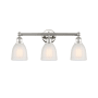 Innovations Lighting Brookfield 3 Light 24" Wide Vanity Light Polished Nickel / White