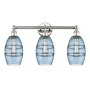 Innovations Lighting Vaz 3 Light 24" Wide Vanity Light Polished Nickel / Princess Blue