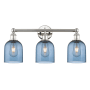 Innovations Lighting Bella 3 Light 24" Wide Vanity Light Polished Nickel / Princess Blue