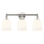 Innovations Lighting Bella 3 Light 24" Wide Vanity Light Polished Nickel / Glossy White