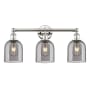 Innovations Lighting Bella 3 Light 24" Wide Vanity Light Polished Nickel / Light Smoke