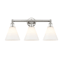 Innovations Lighting Berkshire 3 Light 26" Wide Vanity Light Polished Nickel / Matte White