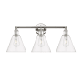 Innovations Lighting Berkshire 3 Light 26" Wide Vanity Light Polished Nickel / Clear