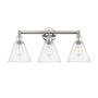 Innovations Lighting Berkshire 3 Light 26" Wide Vanity Light Polished Nickel / Seedy