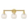 Innovations Lighting White Mouchette 3 Light 24" Wide Vanity Light Satin Gold
