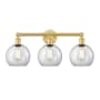 Innovations Lighting Athens 3 Light 26" Wide Vanity Light Satin Gold / Clear