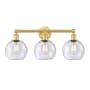 Innovations Lighting Athens 3 Light 26" Wide Vanity Light Satin Gold / Seedy