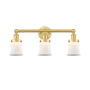 Innovations Lighting Canton 3 Light 24" Wide Vanity Light Satin Gold / Matte White