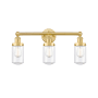 Innovations Lighting Dover 3 Light 25" Wide Vanity Light Satin Gold / Clear