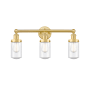 Innovations Lighting Dover 3 Light 25" Wide Vanity Light Satin Gold / Seedy