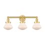 Innovations Lighting Olean 3 Light 25" Wide Vanity Light Satin Gold / Matte White