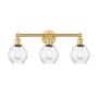 Innovations Lighting Waverly 3 Light 24" Wide Vanity Light Satin Gold / Clear