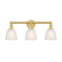 Innovations Lighting Castile 3 Light 24" Wide Vanity Light Satin Gold / White