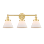 Innovations Lighting Cone 3 Light 26" Wide Vanity Light Satin Gold / Matte White
