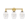 Innovations Lighting Vaz 3 Light 24" Wide Vanity Light Satin Gold / Clear