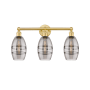 Innovations Lighting Vaz 3 Light 24" Wide Vanity Light Satin Gold / Light Smoke