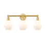 Innovations Lighting Cindyrella 3 Light 24" Wide Vanity Light Satin Gold / Cased Matte White